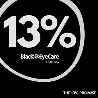 Black Eyesore perspective graphic that says "13 percent"