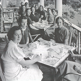 Lunch at Dr. Fitch's Home 1940s