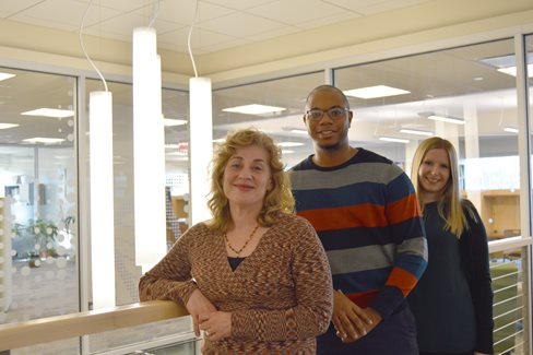 L-R: Margie Singer, Johnathan Hawkins and Katelyn Merrigan