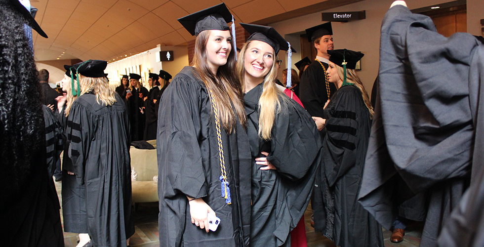 grads at commencement