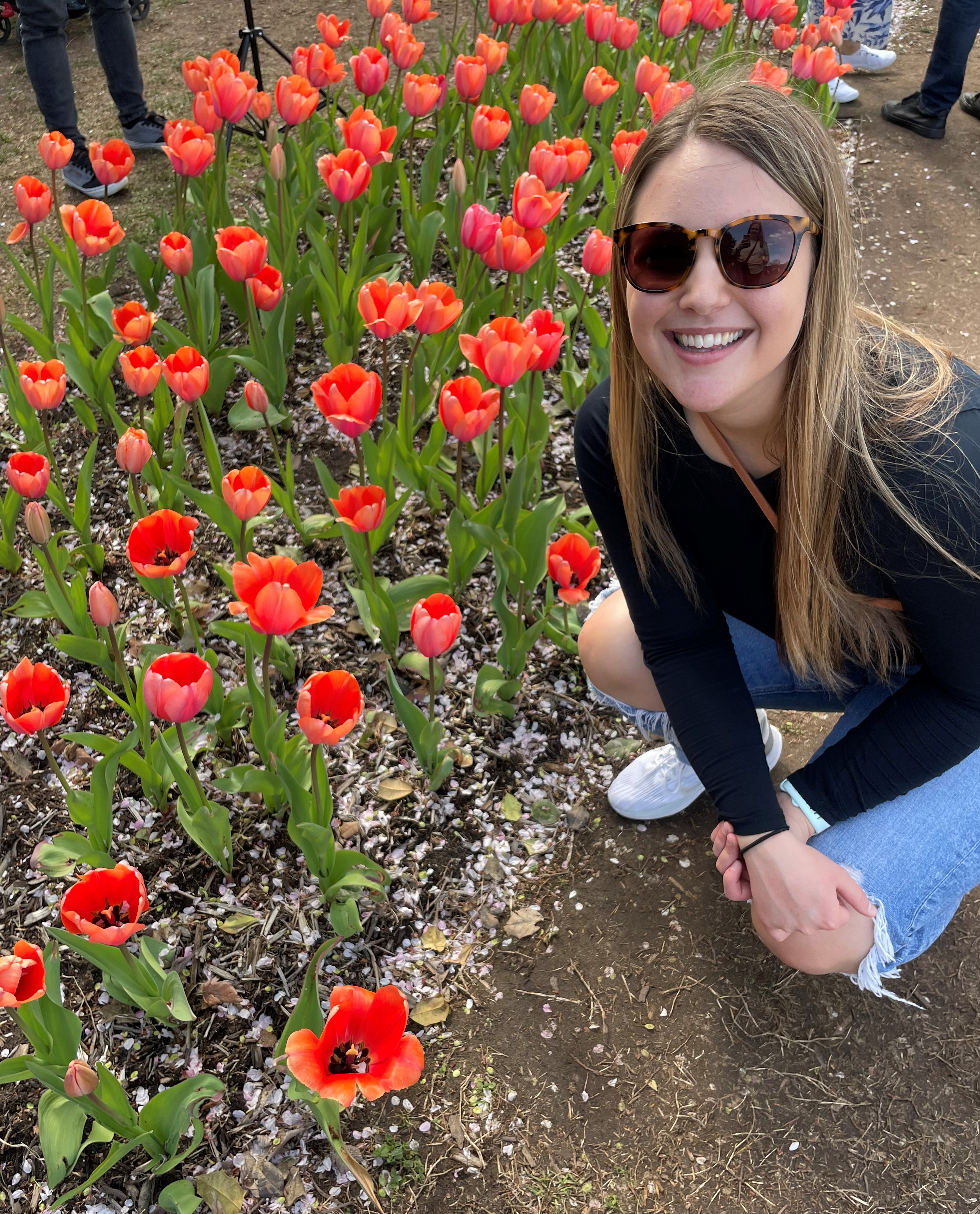 abby williams with flowers