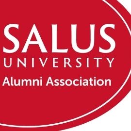 Salus alumni association logo with text that says "Salus University Alumni Association Awards"