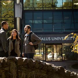 Salus students at Salus University's Elkins Park campus