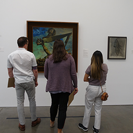 Students looking at art at the Philadelphia Museum of Art