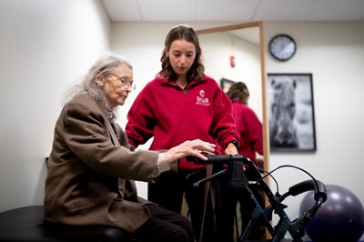 OT student with elderly patient