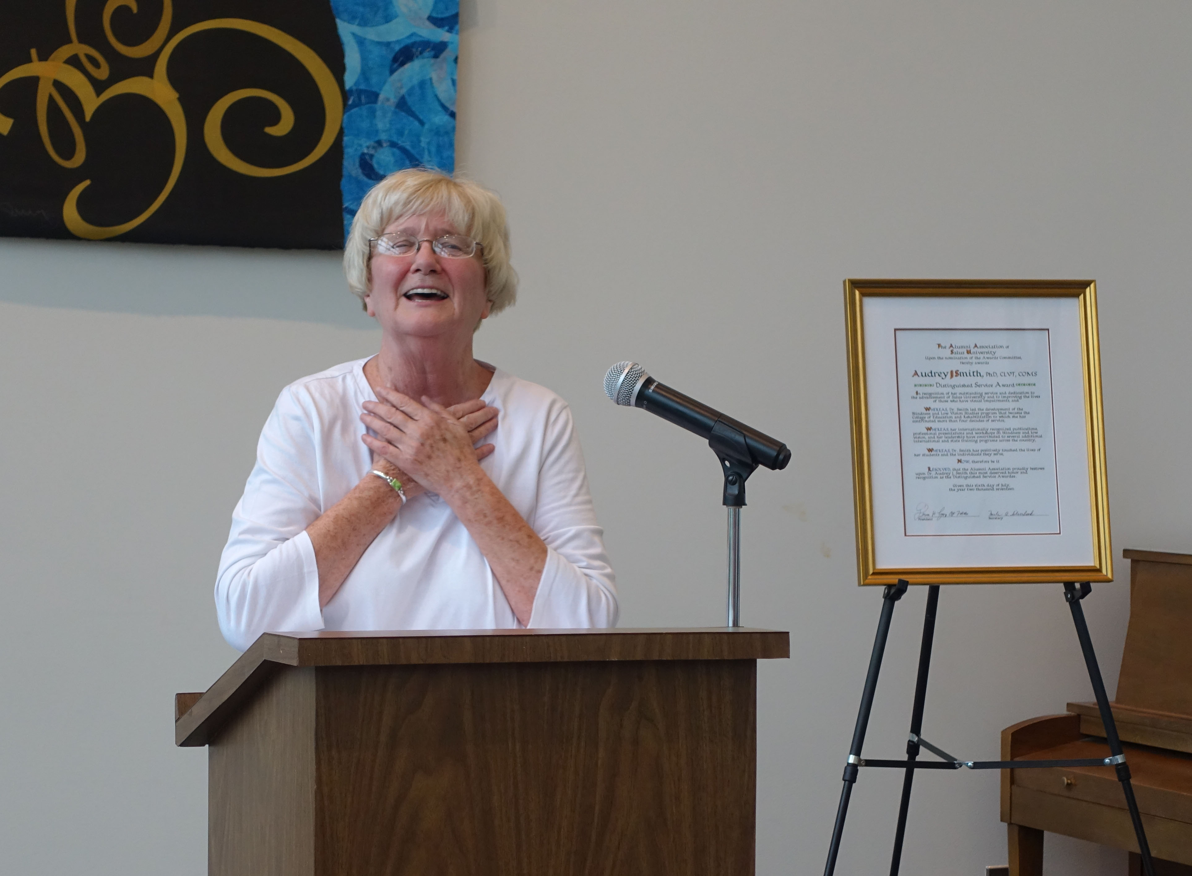 Dr. Audrey Smith award acceptance speech