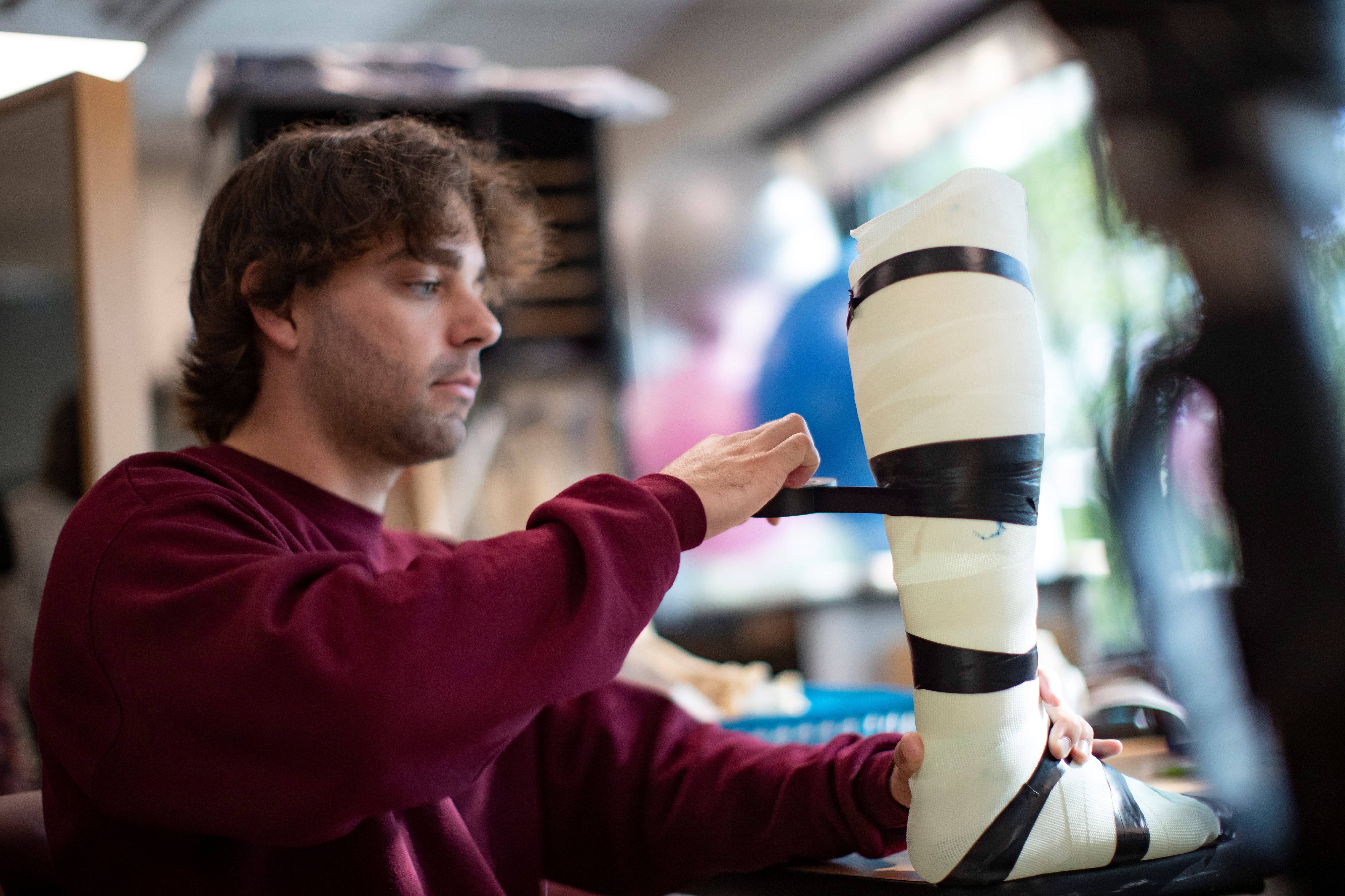 Ben Jolley working in the lab