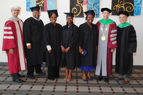 Drs. Monaco, Mittelman and Di Stefano with MPH graduates, October 2015