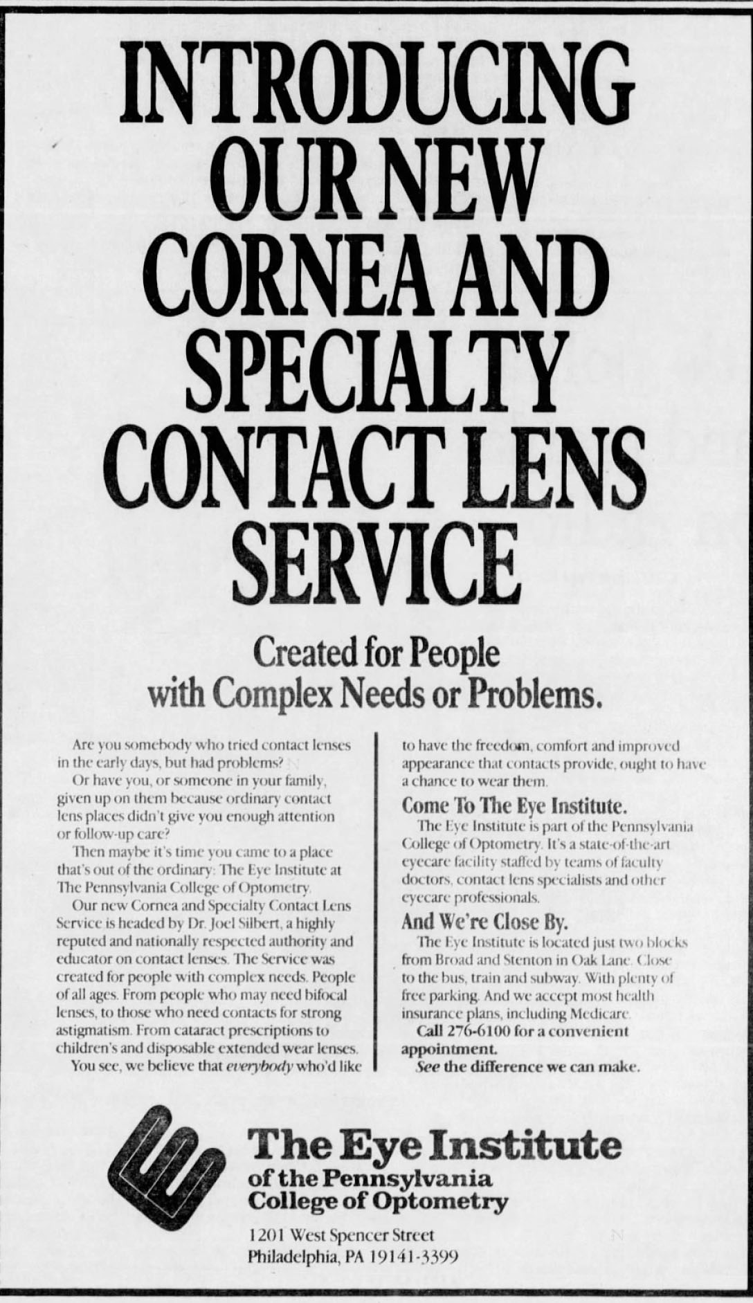 1999 ad for The Eye Institute