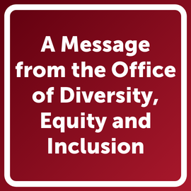 a message from the office of DEI