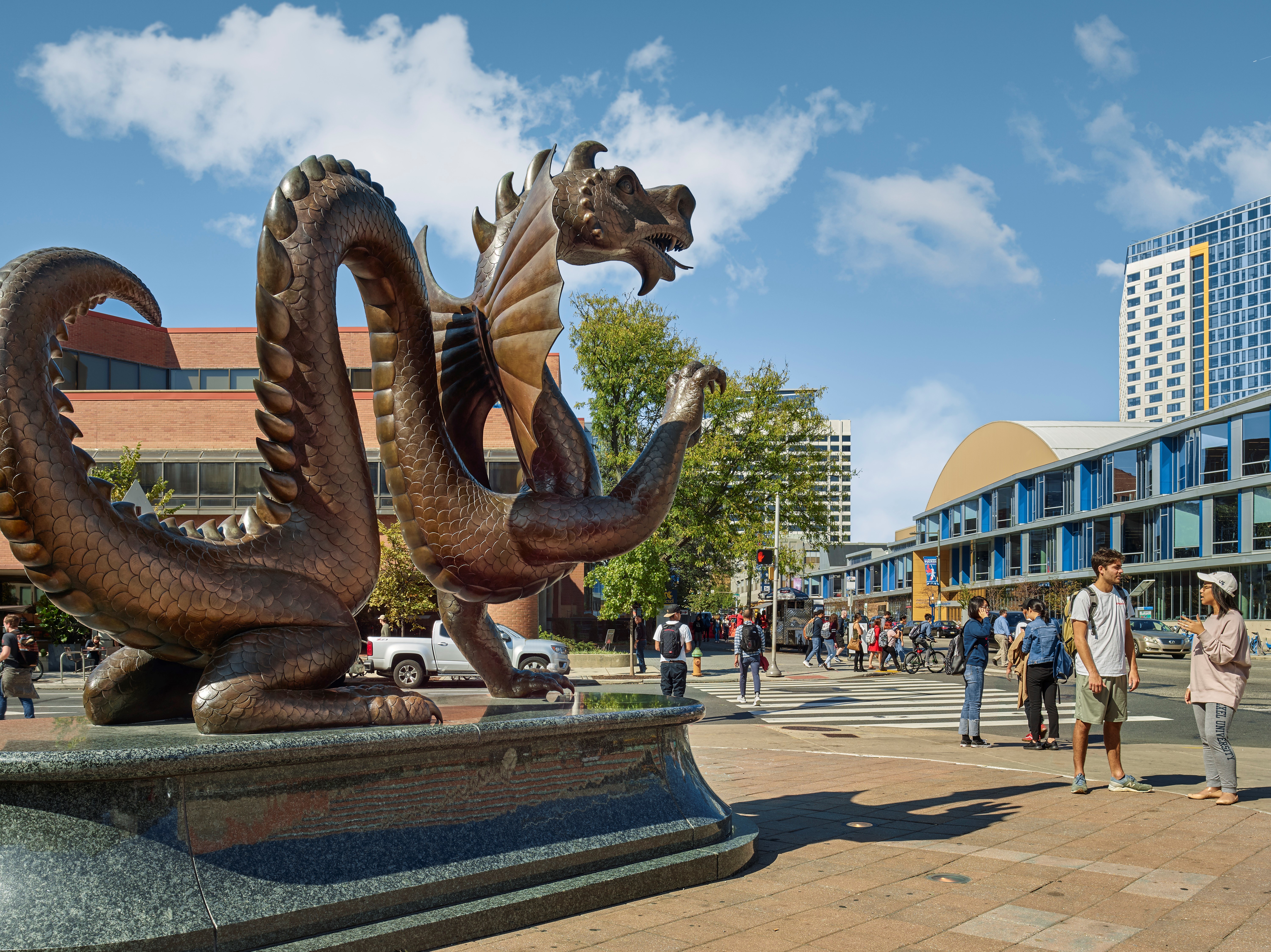 Drexel Dragon statue pic