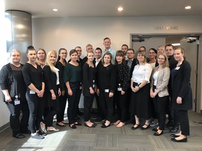 Finland students group photo on campus