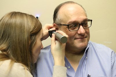 Ear exam at PEI