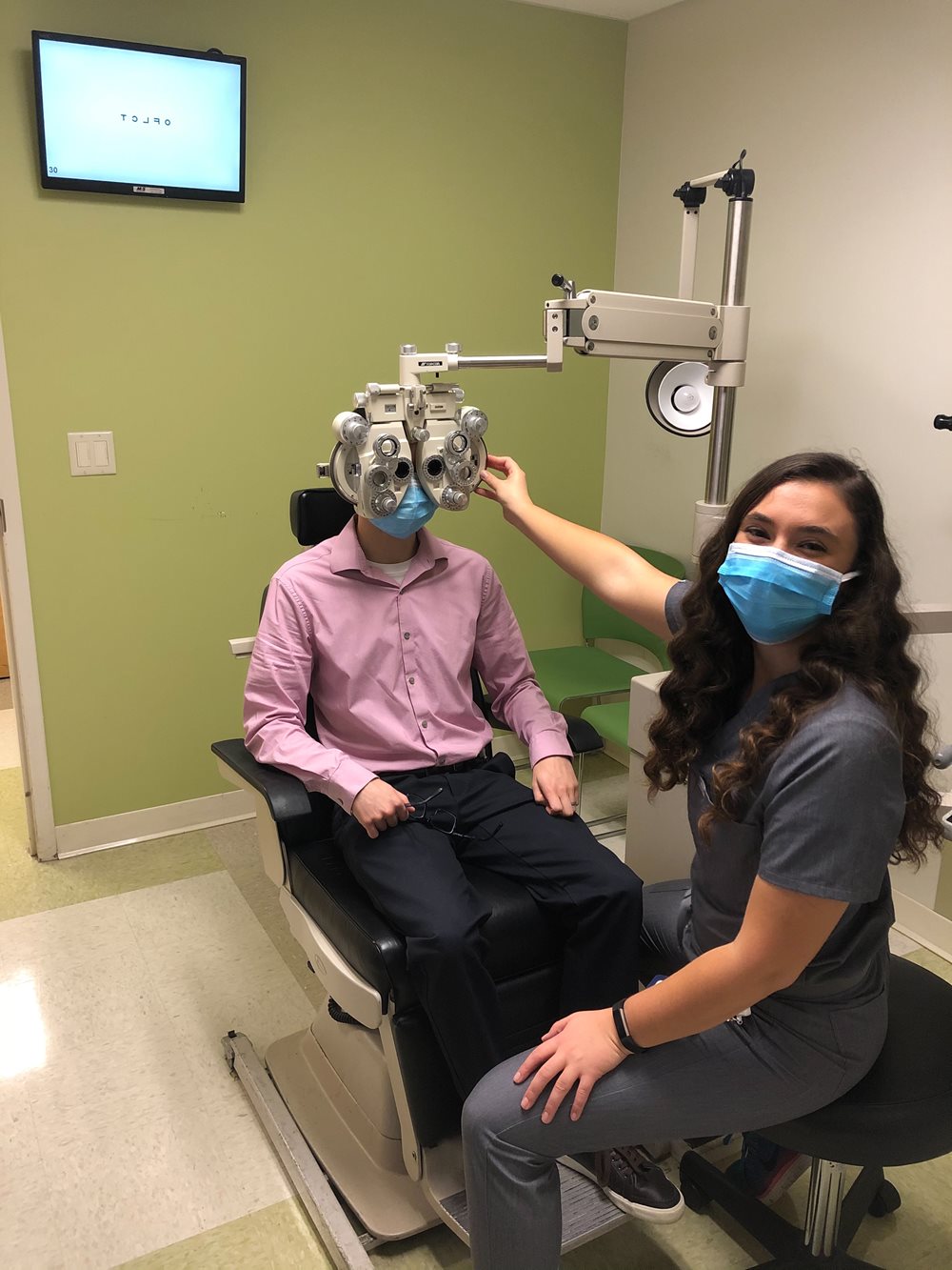 Heather McKay working with a patient at TEI