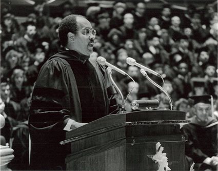  William H. Gray, III speaking at commencement