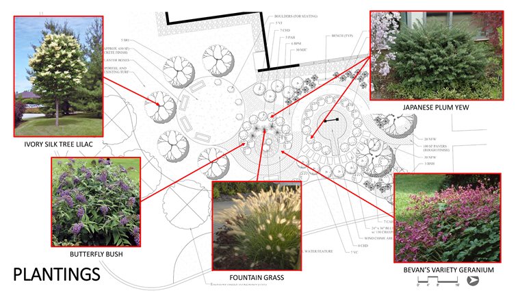 Sensory garden layout