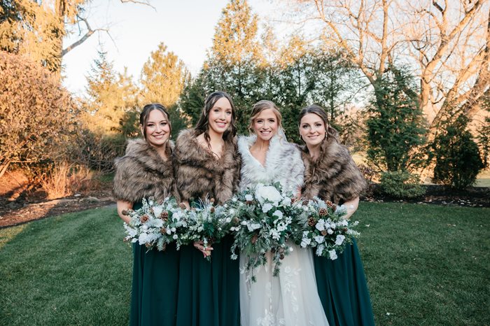 Megan Schafer and her friends at her wedding