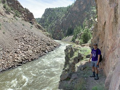 John Elkhoury hiking in the mountains