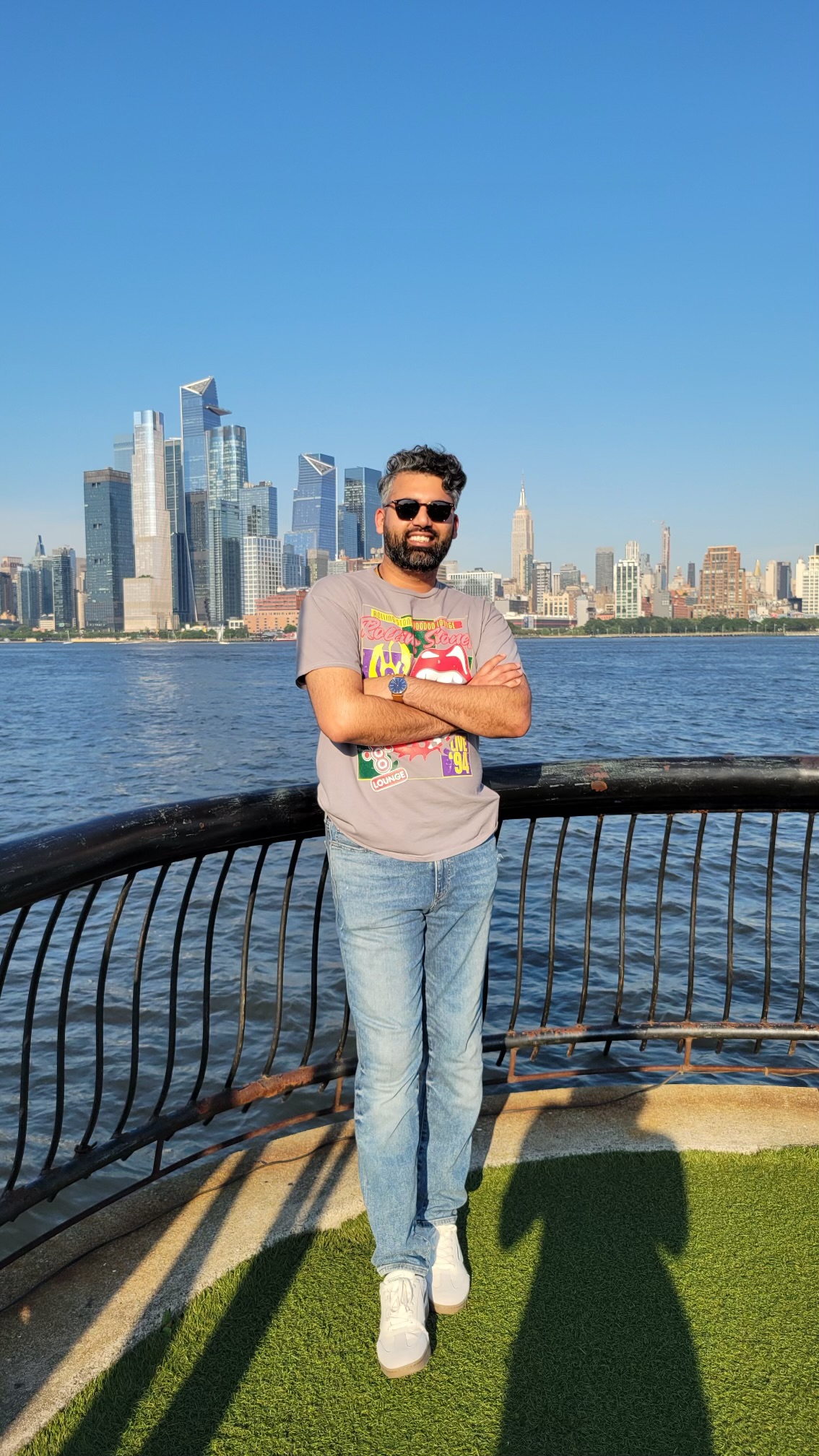 Karan Johal with city view in background