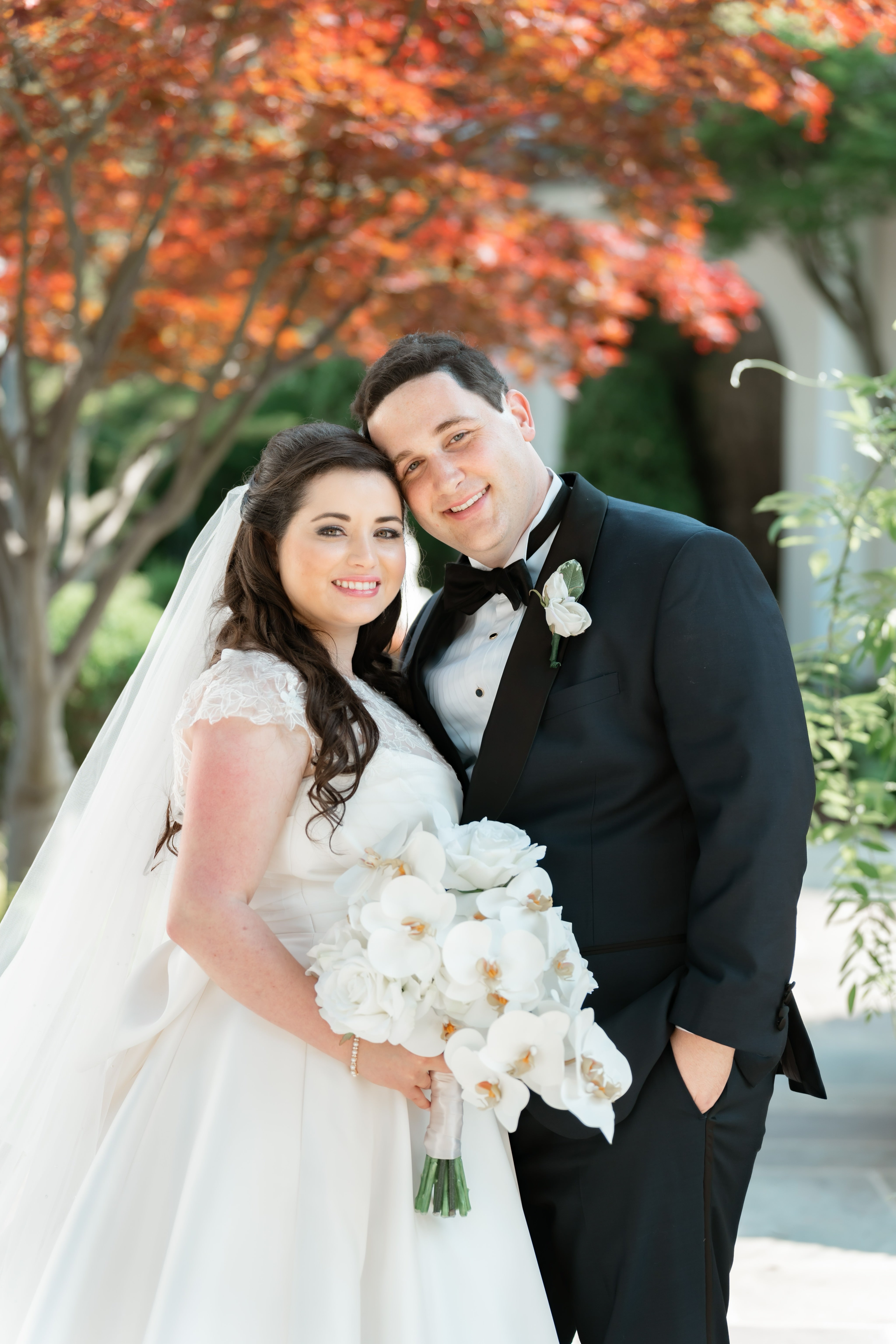 Katharine and husband on their wedding day