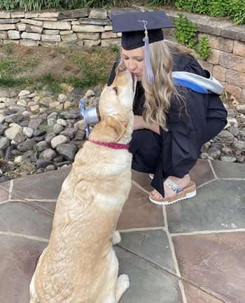 Kristen Kaplewicz and her dog