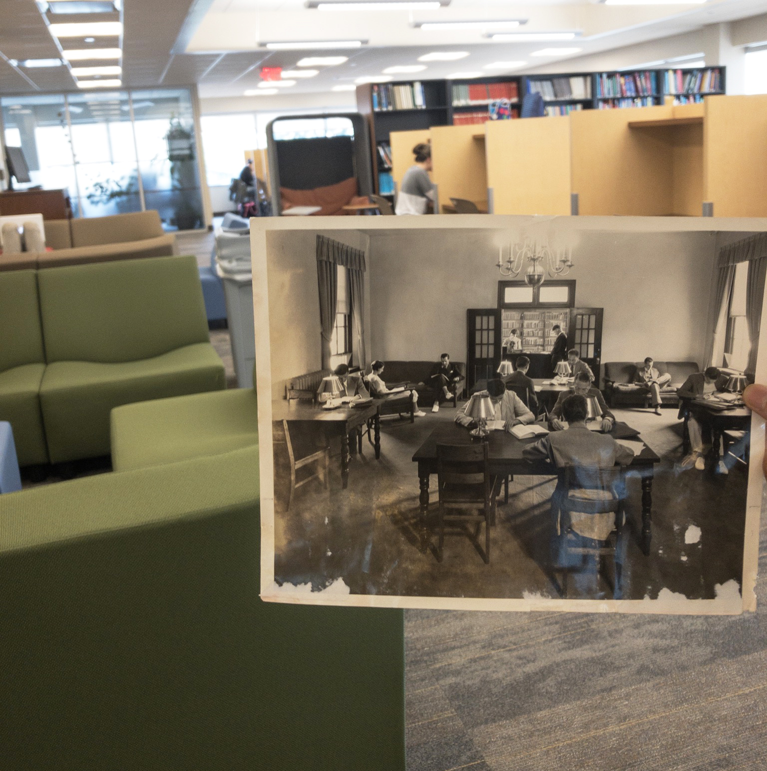 Salus library then and now