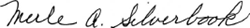 Merle Silverbook's signature