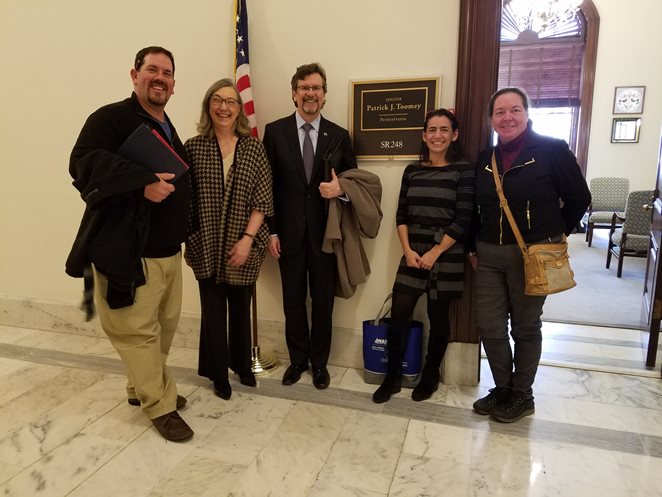 Bob Serianni, Jonnette Owen and Victor Bray at the capital