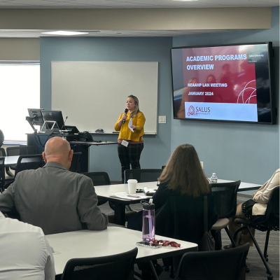 Monica Scirrotto presenting at NEAAHP LAN meeting