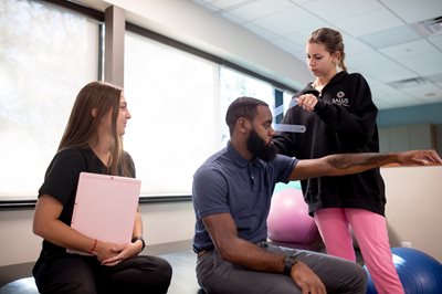 OT students with patient