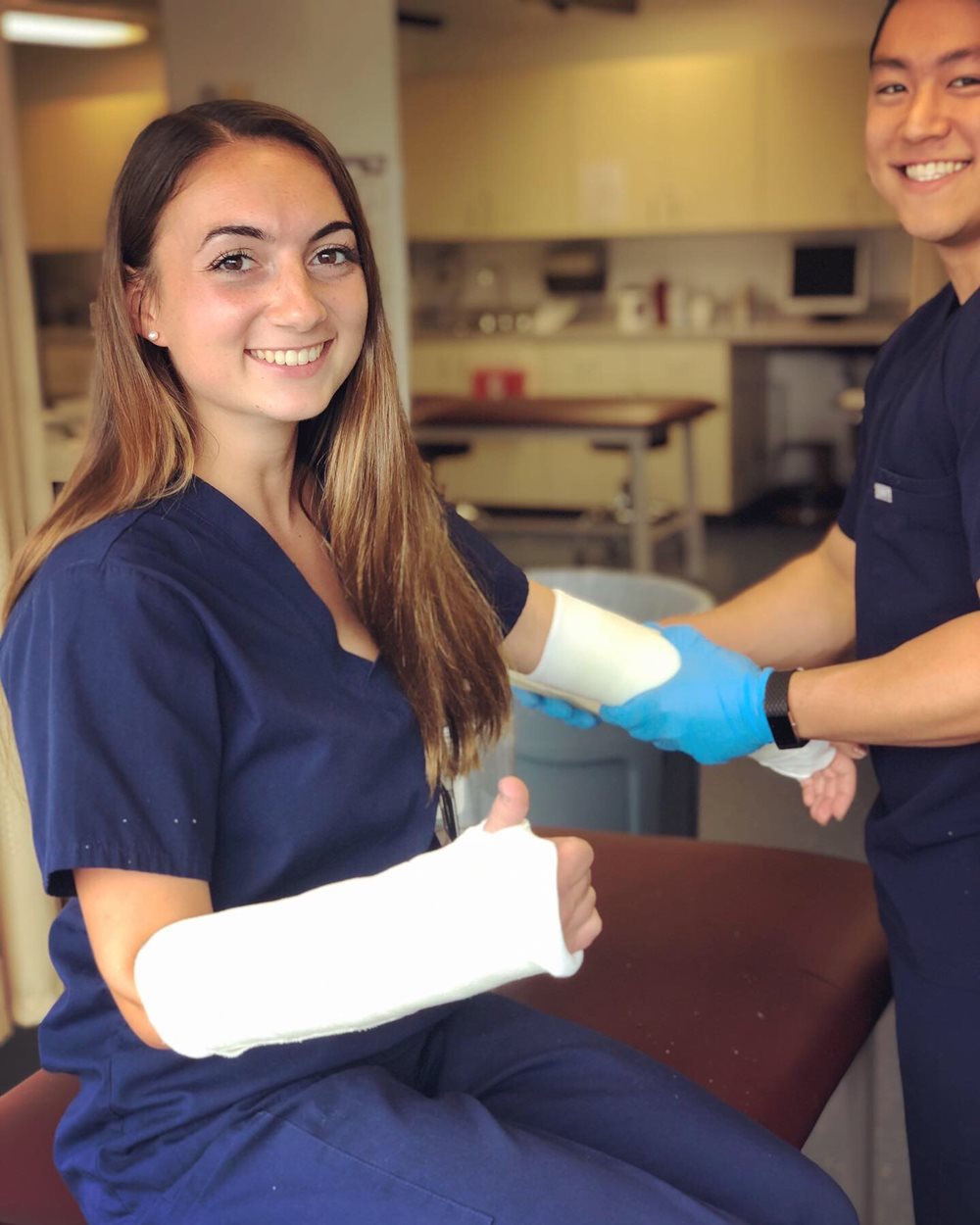 Physician Assistant students in lab