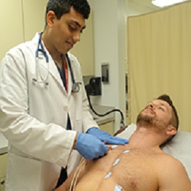 Physician Assistant examining patient