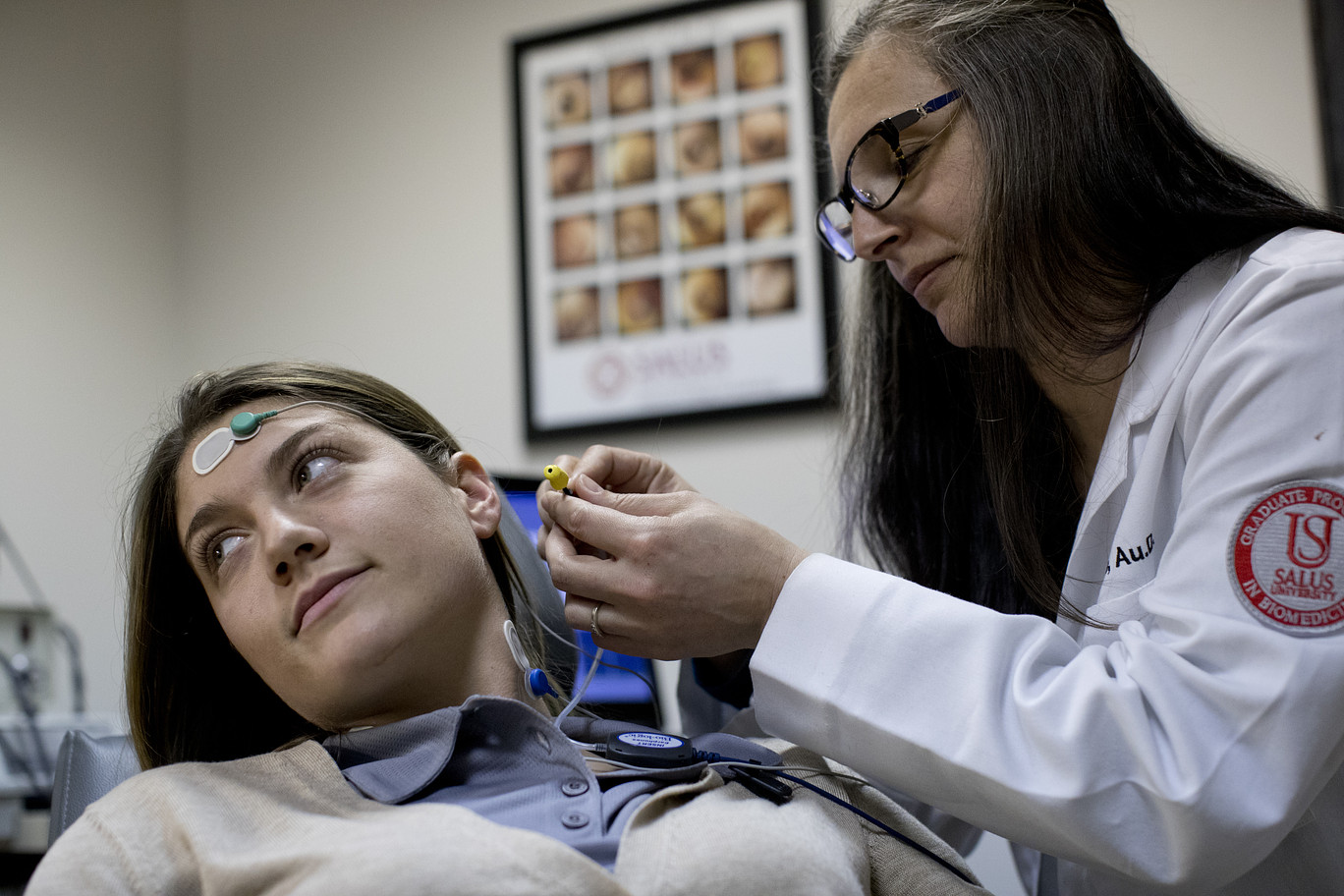 Patient being examined at PEI