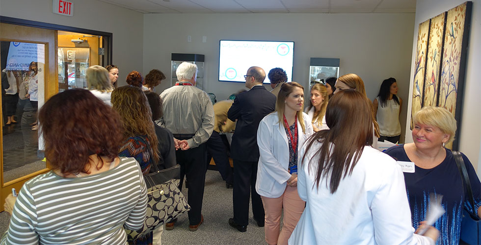 attendees at PEI open house