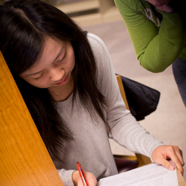 Students studying