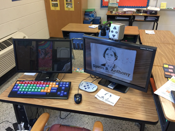 computer set up for BLVS student