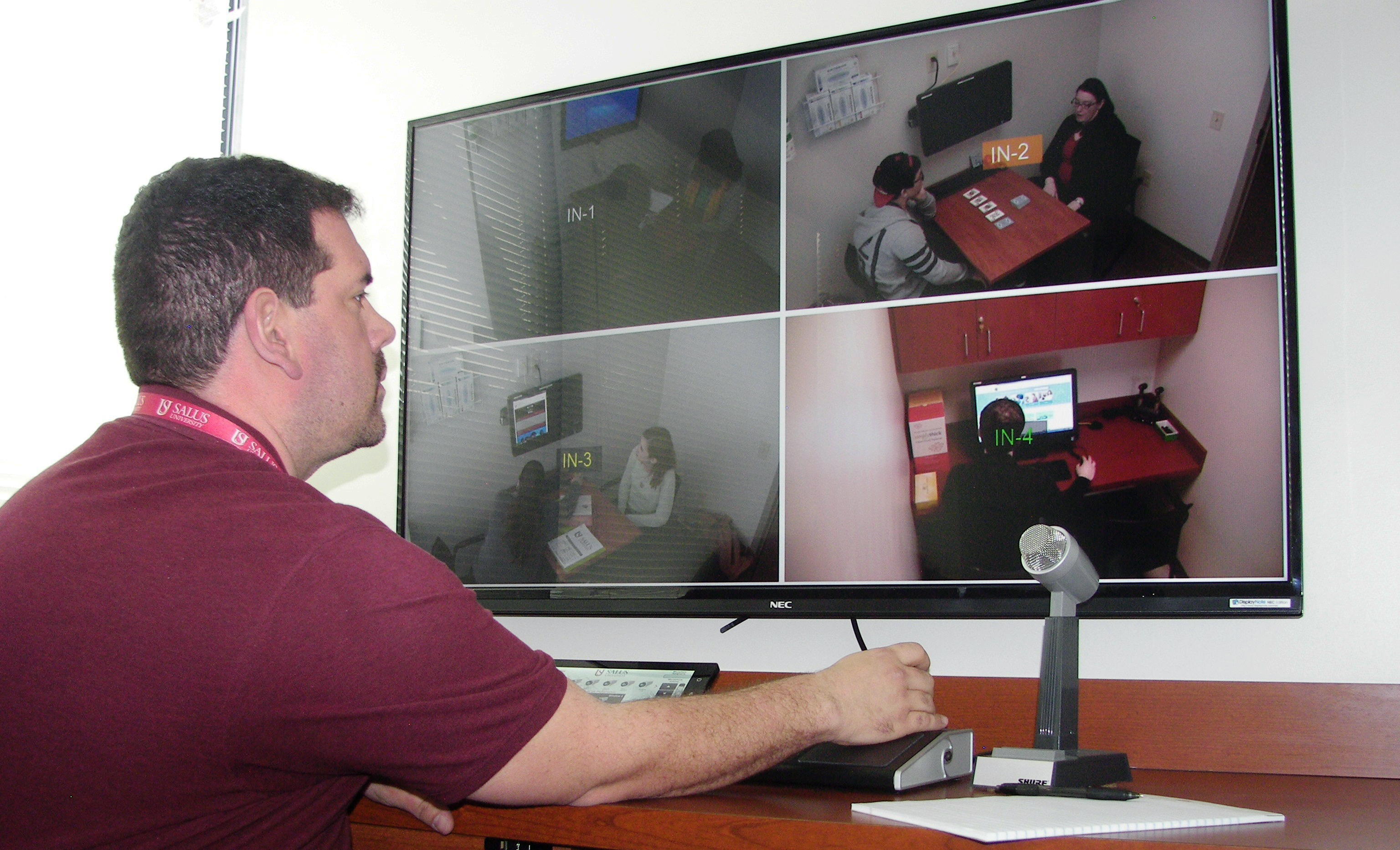 Bob sitting in the SLI control room