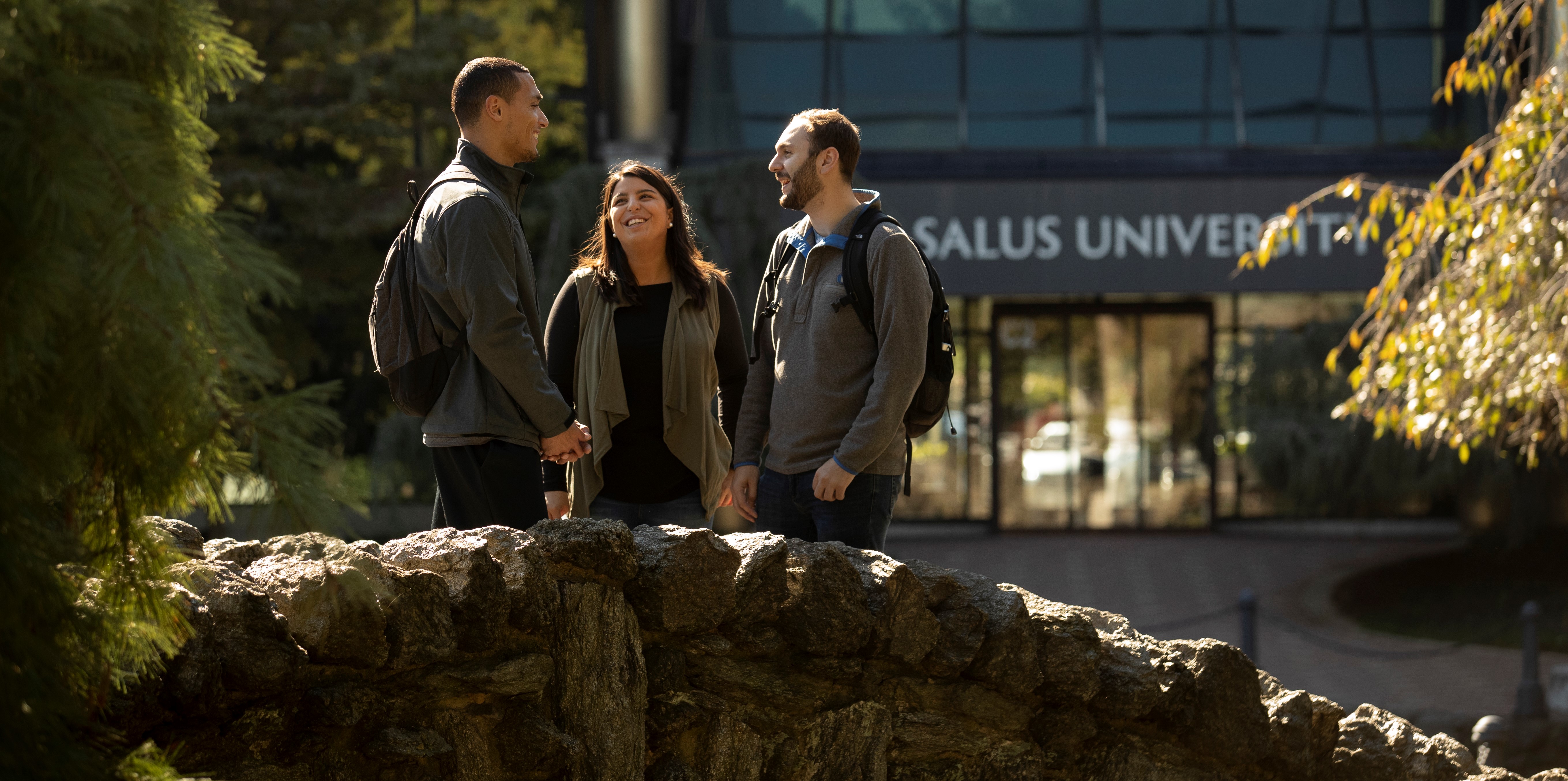 Students on the Salus University Elkins Park campus