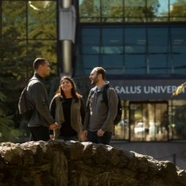 Students on the Salus University Elkins Park campus