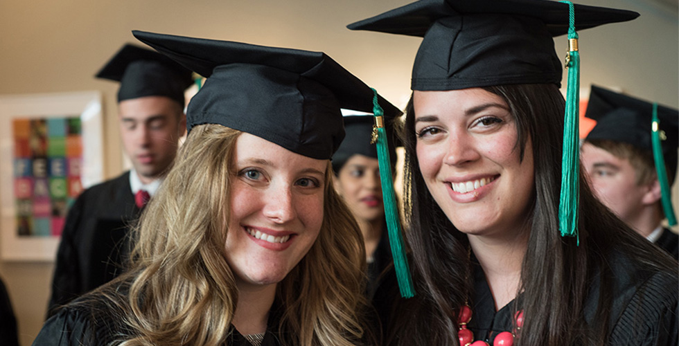 Two Students at Commencement