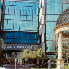 main entrance to salus university