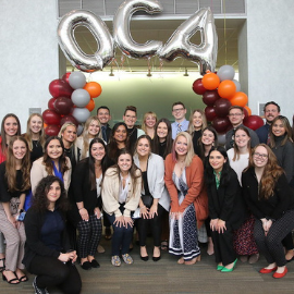 group pic of AUD students at externship celebration