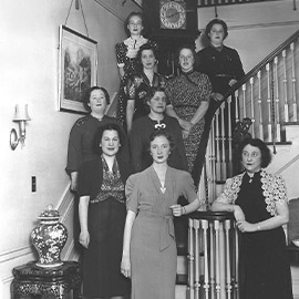 Phi Beta Rho Sorority group photo in 1938