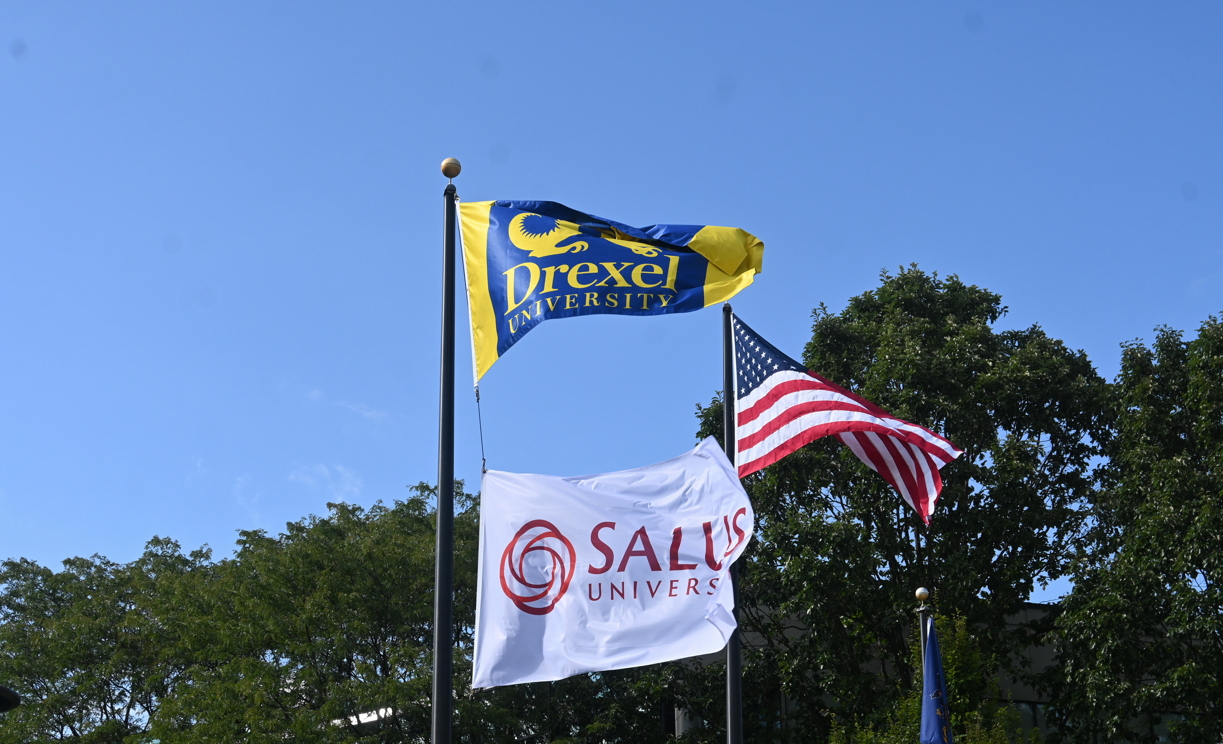 Drexel and Salus flags