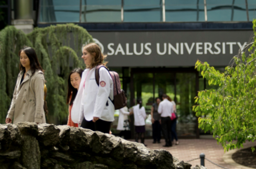 students on campus