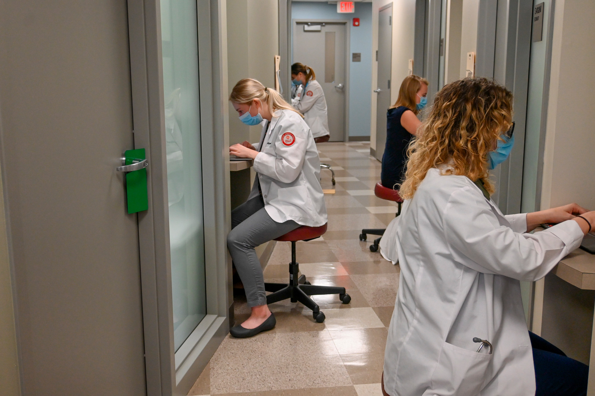 students learning in lab