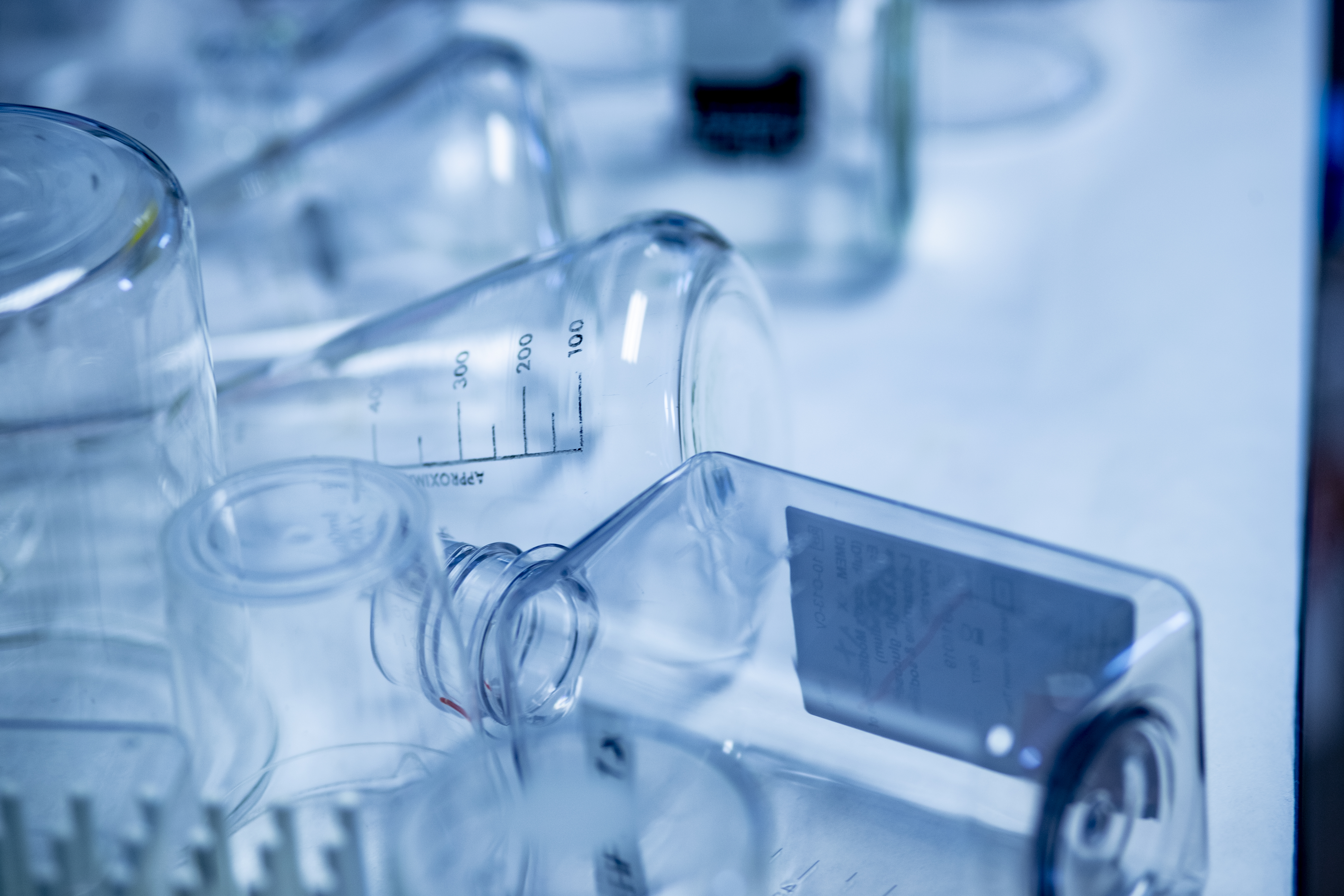 Research equipment on a table