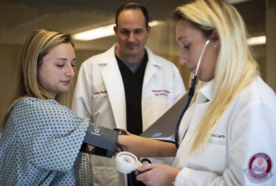 Salus University Physician Assistant Studies students in clinic.