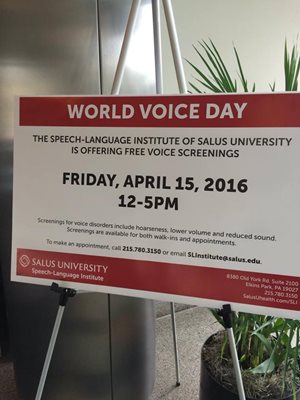 World Voice Day - Voice Screenings at SLI