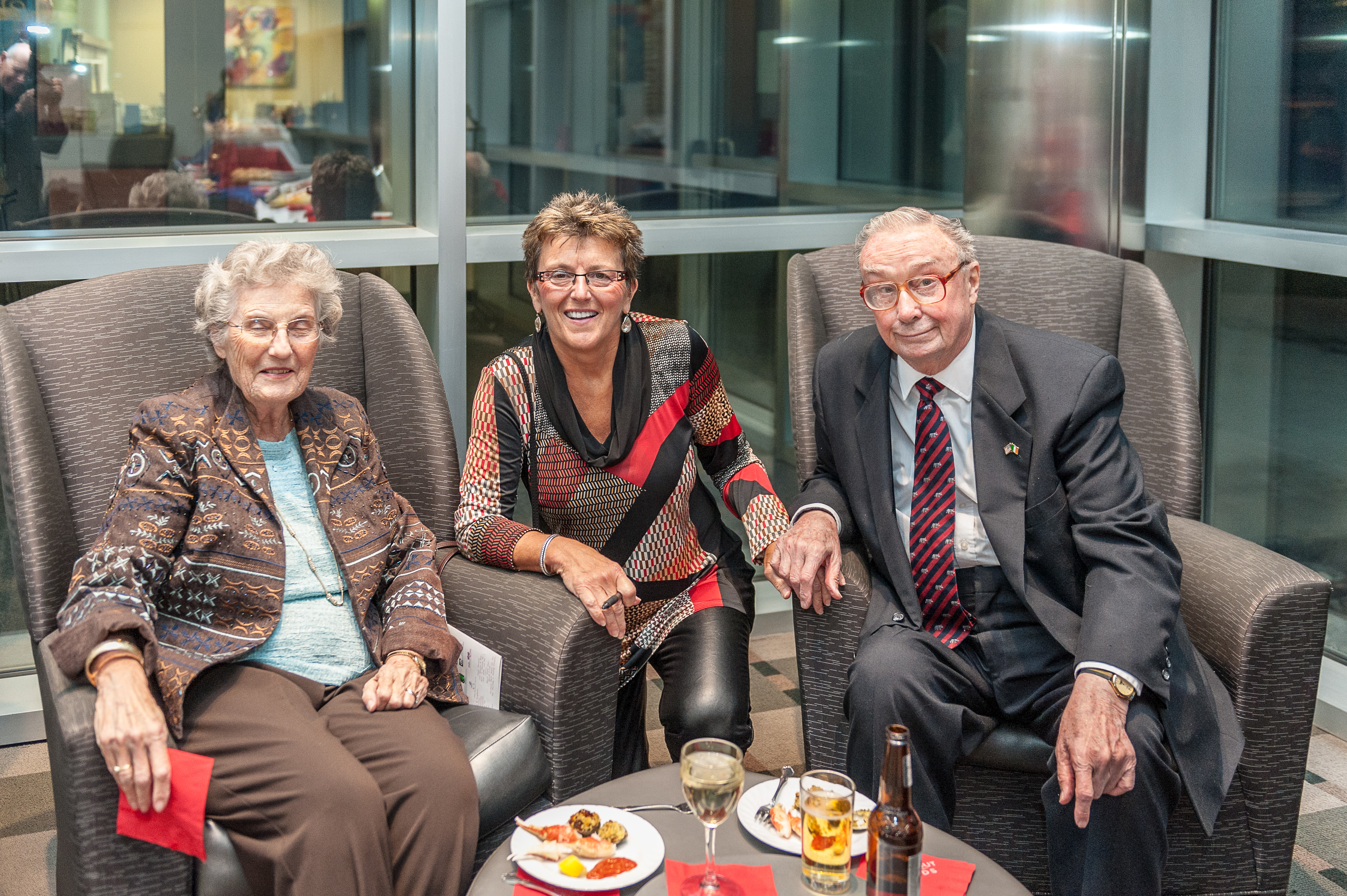 Dr. Toland, wife, and Dr. O